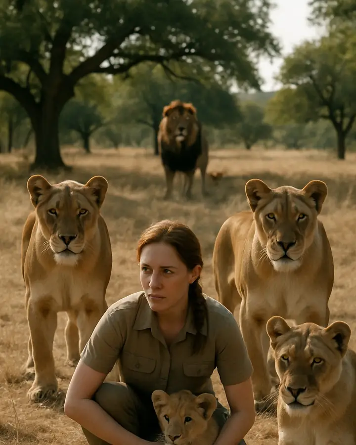 Encerclée par quatre lionnes, la vétérinaire comprit qu'elles la protégeaient