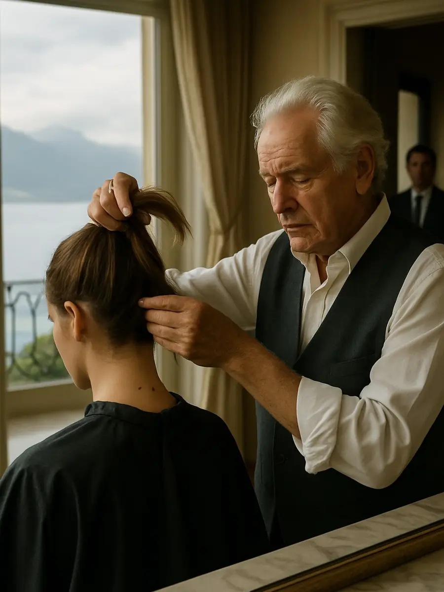 Le coiffeur s'arrêta net devant la nuque de sa belle-fille : « Monsieur, ne coupez plus rien »